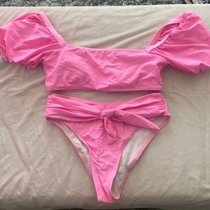 Pink high waisted Bikini